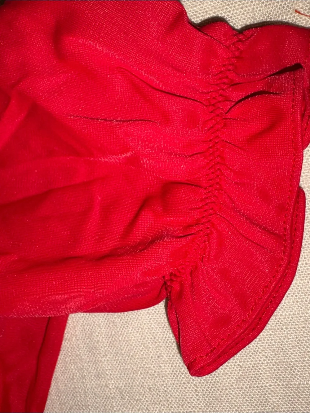 Vintage Red Lace-Trim Girls Sleep Nightgown size 10